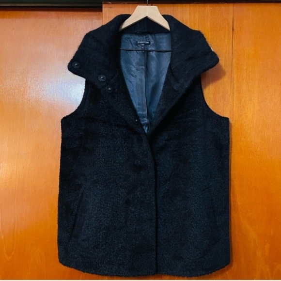 Eileen Fisher Fine Wool Alpaca Blend Stand Collar Vest Size XL - Picture 2 of 13